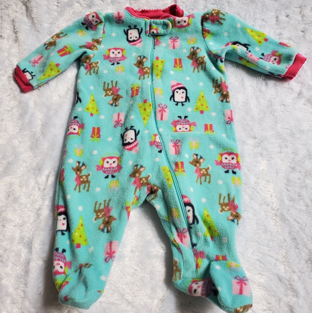 🔥BUNDLE🔥 0-3 Girls Carter's Fleece Sleep & Play